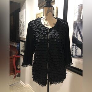 Black Ruffled Front Button Jacket
Brand: Nicaya
Size L